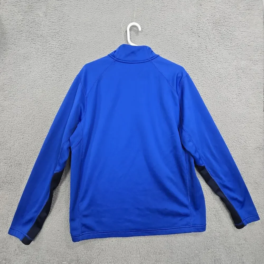 NIKE Pullover Sweatshirt Mens Extra Large Therma Fit Blue 1/4 Zip 715199-480 EUC